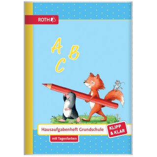 ROTH Hausaufgabenheft Klipp & Klar "Flinki & Schlau" DIN A5