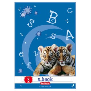 herlitz Arbeitsblock x.book DIN A4 Lineatur 3 50 Blatt