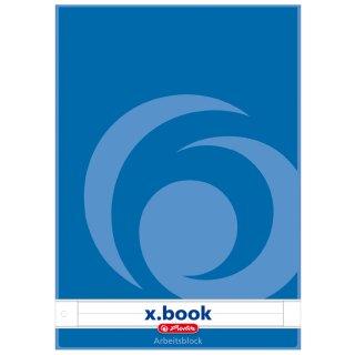 herlitz Arbeitsblock x.book DIN A4 50 Blatt liniert