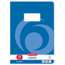 herlitz Schulheft x.book DIN A4 Lineatur 27 / liniert