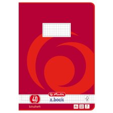 herlitz Schulheft x.book DIN A4 Lineatur 40 / kariert