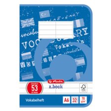 herlitz Vokabelheft x.book DIN A6 2-spaltig 32 Blatt