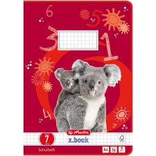 herlitz Schulheft x.book DIN A4 Lineatur 7 / kariert