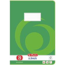 herlitz Schulheft x.book DIN A4 Lineatur 20 / blanko