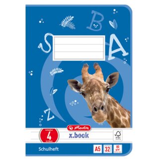 herlitz Schulheft x.book DIN A5 Lineatur 4 / liniert 32 Blatt