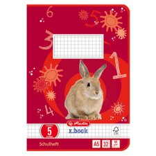 herlitz Schulheft x.book DIN A5 Lineatur 5 / kariert 32...