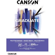 CANSON Studienblock GRADUATE MIXED MEDIA weiß DIN...