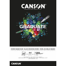 CANSON Studienblock GRADUATE EXTRA BLACK DIN A4...