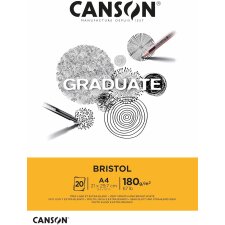 CANSON Studienblock GRADUATE BRISTOL DIN A4...
