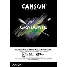 CANSON Studienblock GRADUATE MIXED MEDIA schwarz DIN A4...