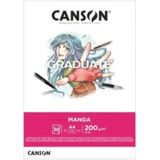 CANSON Studienblock GRADUATE Manga DIN A4 weiß 30...