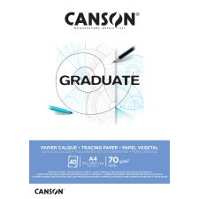 CANSON Transparentpapierblock GRADUATE DIN A4 70 g/qm 40...