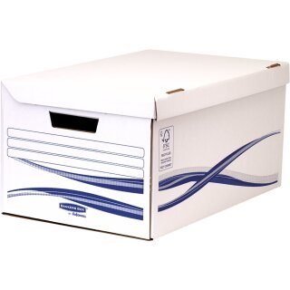 Fellowes BANKERS BOX Basic Archiv-Klappdeckelbox Maxi blau 10 Stück