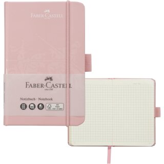 FABER-CASTELL Notizbuch DIN A6 kariert rose 194 Seiten