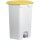 helit Tret-Abfalleimer "the step" 90 Liter weiß/gelb