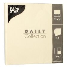PAPSTAR Lunch-Servietten 320 x 320 mm 3-lagig champagner...