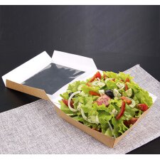 PAPSTAR Feinkostbox "pure" eckig 750 ml braun...