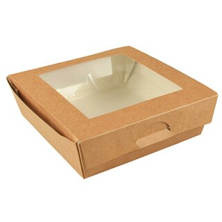 PAPSTAR Feinkostbox "pure" eckig 1.500 ml braun 25 Stück