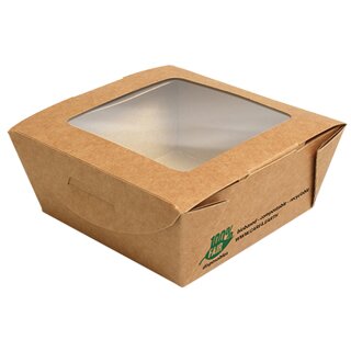 PAPSTAR Feinkostbox "pure" eckig 650 ml braun 40 Stück
