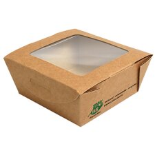 PAPSTAR Feinkostbox "pure" eckig 650 ml braun...