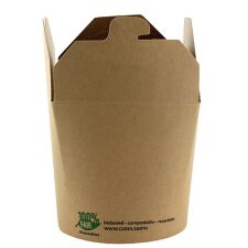 PAPSTAR Snackbox "pure" eckig 470 ml braun 25...