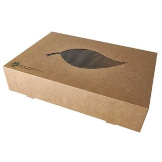 PAPSTAR Cateringbox "pure" 464 x 313 x 80 mm braun 10 Stück