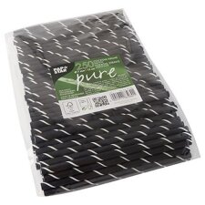 PAPSTAR Papier-Trinkhalm "pure" 150 mm schwarz...