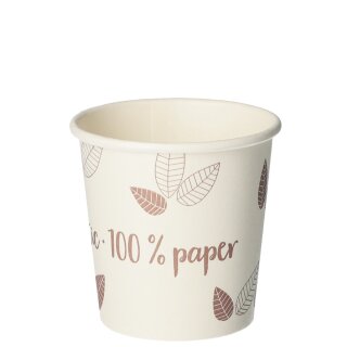 PAPSTAR Papp-Trinkbecher "pure" ZERO 0,1 l beige/lila 80 Stück
