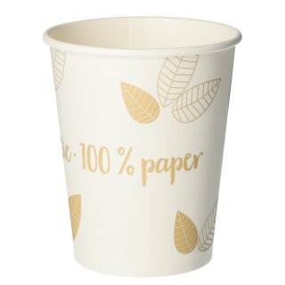 PAPSTAR Papp-Trinkbecher "pure" ZERO 0,2 l beige/creme 50 Stück