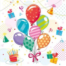 PAPSTAR Motiv-Servietten "Fete" 330 x 330 mm 20...