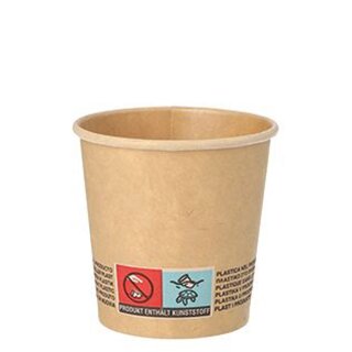 PAPSTAR Papp-Trinkbecher "pure" 0,1 l braun 50 Stück
