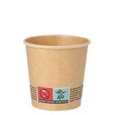 PAPSTAR Papp-Trinkbecher "pure" 0,1 l braun 50...
