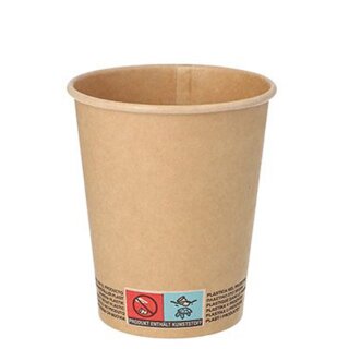 PAPSTAR Papp-Trinkbecher "pure 0,2 l braun 50 Stück
