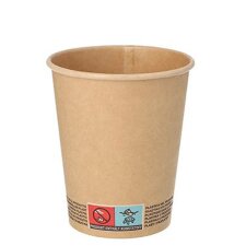 PAPSTAR Papp-Trinkbecher "pure 0,2 l braun 50...