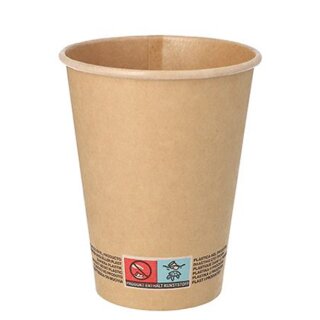 PAPSTAR Papp-Trinkbecher "pure" 0,3 l braun 50 Stück