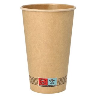 PAPSTAR Papp-Trinkbecher "pure" 0,4 l braun 50 Stück