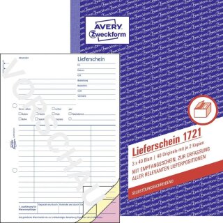 AVERY Zweckform Formularbuch "Liefer-/Empfangsschein" SD A5