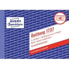 AVERY Zweckform Formularbuch "Quittung mit...
