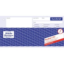 AVERY Zweckform Formularbuch "Kurzbrief" SD 1/3...