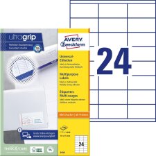 AVERY Zweckform Universal-Etiketten 70 x 35 mm weiß...