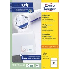 AVERY Zweckform Universal-Etiketten 105 x 42,3 mm...
