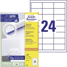 AVERY Zweckform Universal-Etiketten 64,6 x 33,8 mm...