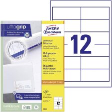 AVERY Zweckform Universal-Etiketten 97 x 42,3 mm...