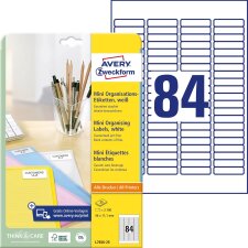 AVERY Zweckform Mini-Etiketten 46,0 x 11,1 mm weiß...