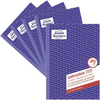 AVERY Zweckform Formularbuch "Liefer-/Empfangsschein" 4+1 GRATIS A5