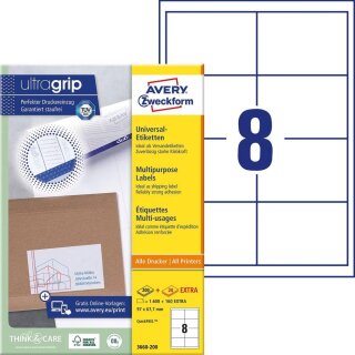 AVERY Zweckform Universal-Etiketten 97 x 67,7 mm weiß 1.760 Etiketten