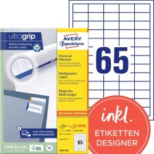AVERY Zweckform Universal-Etiketten 38 x 21,2 mm...
