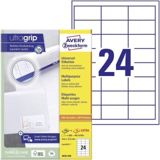 AVERY Zweckform Universal-Etiketten 64,6 x 33,8 mm weiß 5.280 Etiketten