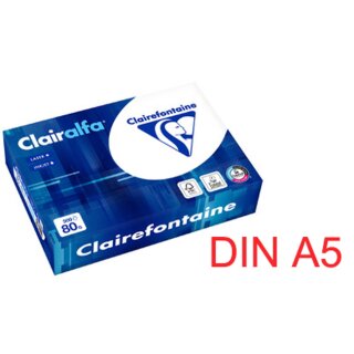Clairefontaine Multifunktionspapier DIN A5 extra weiß 80 g/qm 500 Blatt