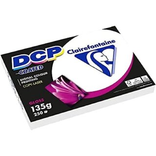 Clairefontaine Laserdruckerpapier DCP Coated Gloss DIN A4 weiß 135 g/qm 250 Blatt